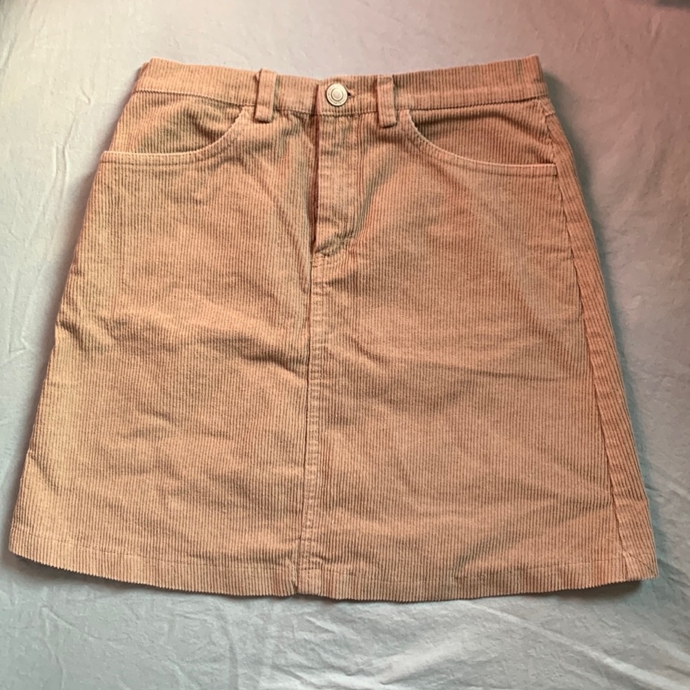 Brandy Melville Corduroy Tan Skirt